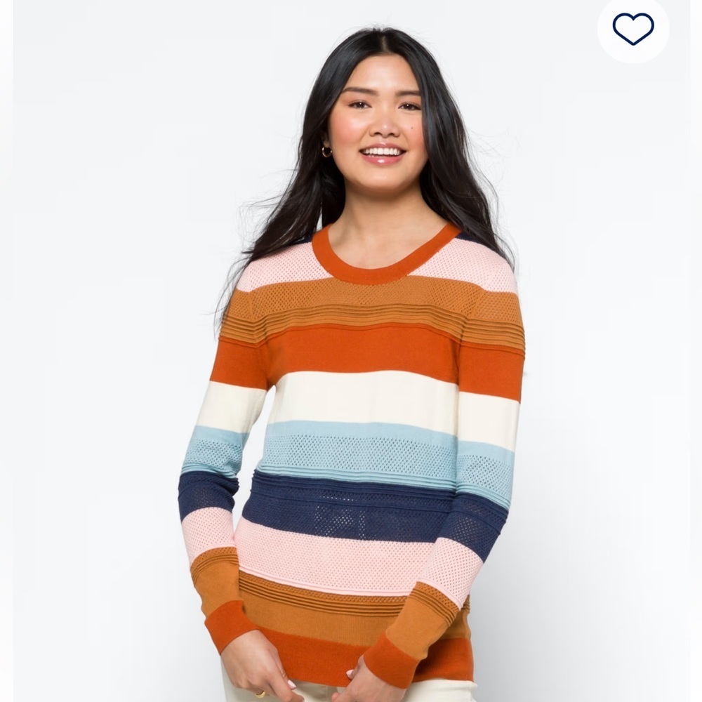Market & Spruce Colorful Striped Crewneck Sweater - Picture 10 of 10